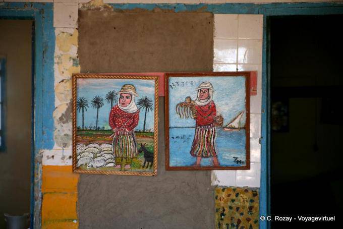 Tablas Mouldi Zalila representando kerkenniennes, Kerkennah - Túnez