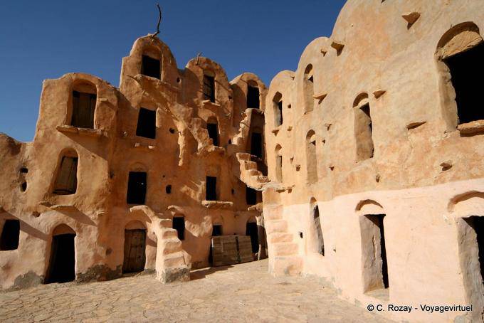 Plantas Ghorfas, Ksar Ouled Soltane - Túnez