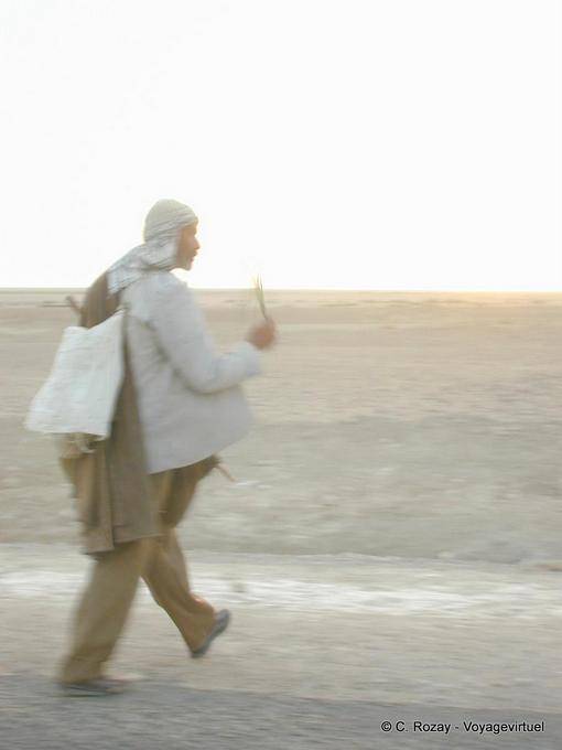 Pastor a la luz de Chott el Jerid - Túnez