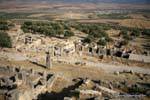 Vista Dougga en las casas de Trifolium, Túnez.
