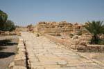 Sbeïtla, camino pavimentado de la zona arqueológica, Túnez.