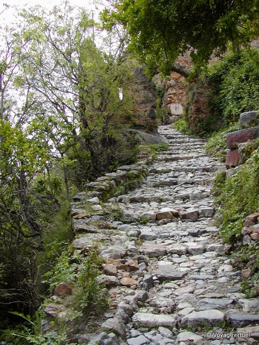 La subida a la ciudadela, Alanya - Turquía