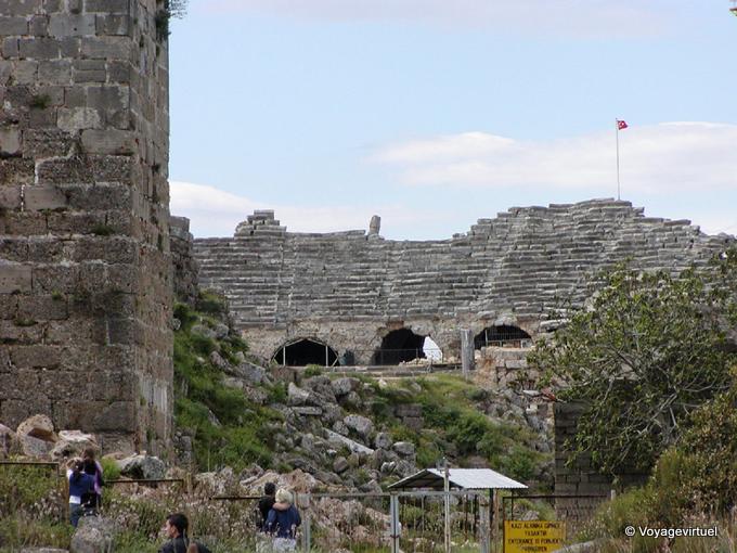 Teatro de Side, vista parcial - Turquía