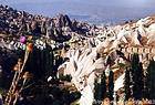 El delirio de un paisaje de Capadocia, Uchisar, Turquía.