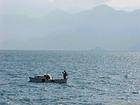 La pesca en la costa de Turquía, Antalya, Turquía.