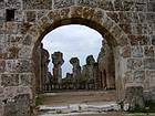 Las ruinas de los Baños del Sur de Perge, Turquía.