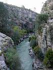 Gargantas en el Parque Nacional de Köprülü, Turquía.