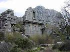 Vista del gimnasio, Psidienne ciudad, Termessos, Turquía.