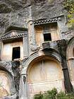 Tumba en roca, necrópolis de de Termessos, Turquía.